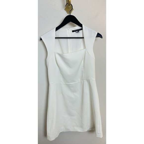 FRENCH CONNECTION Ruth Whisper A-Line Dress in Summer White Size US 10 - Picture 4 of 12